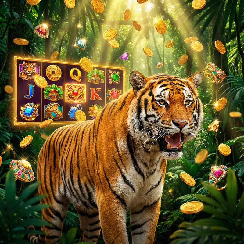 Tigre con monedas de oro - Tragamonedas Juegos de Casino